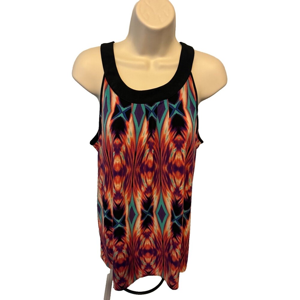 Nicole by Nicole Miller Women M Short Multicolor Tank Sleeveless Top